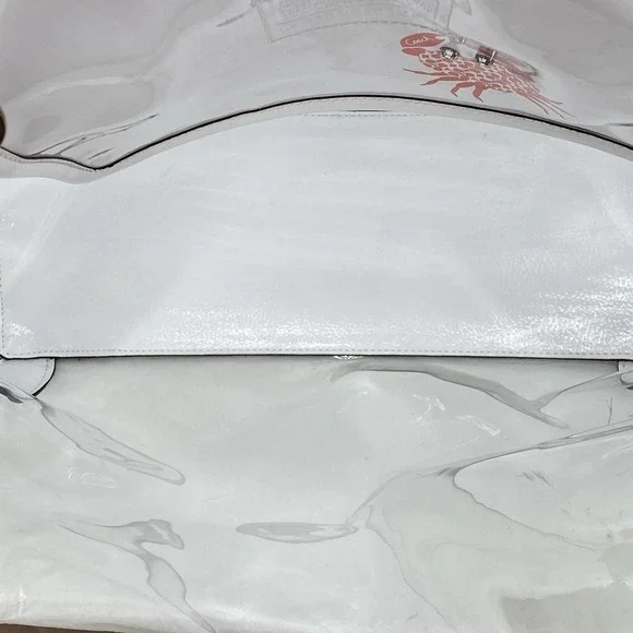 Coach XL Beach North/South Tote Bag 16594 Crab Seahorse‎ w/ Matching Pouch - Picture 10 of 16